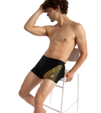 Men's Endurance 10 Medley Logo Aquashort - Black & Mandarin Peel