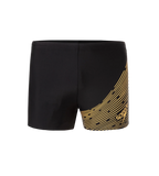 Men's Endurance 10 Medley Logo Aquashort - Black & Mandarin Peel