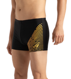 Men's Endurance 10 Medley Logo Aquashort - Black & Mandarin Peel