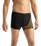Men's Endurance 10 Medley Logo Aquashort - Black & Mandarin Peel