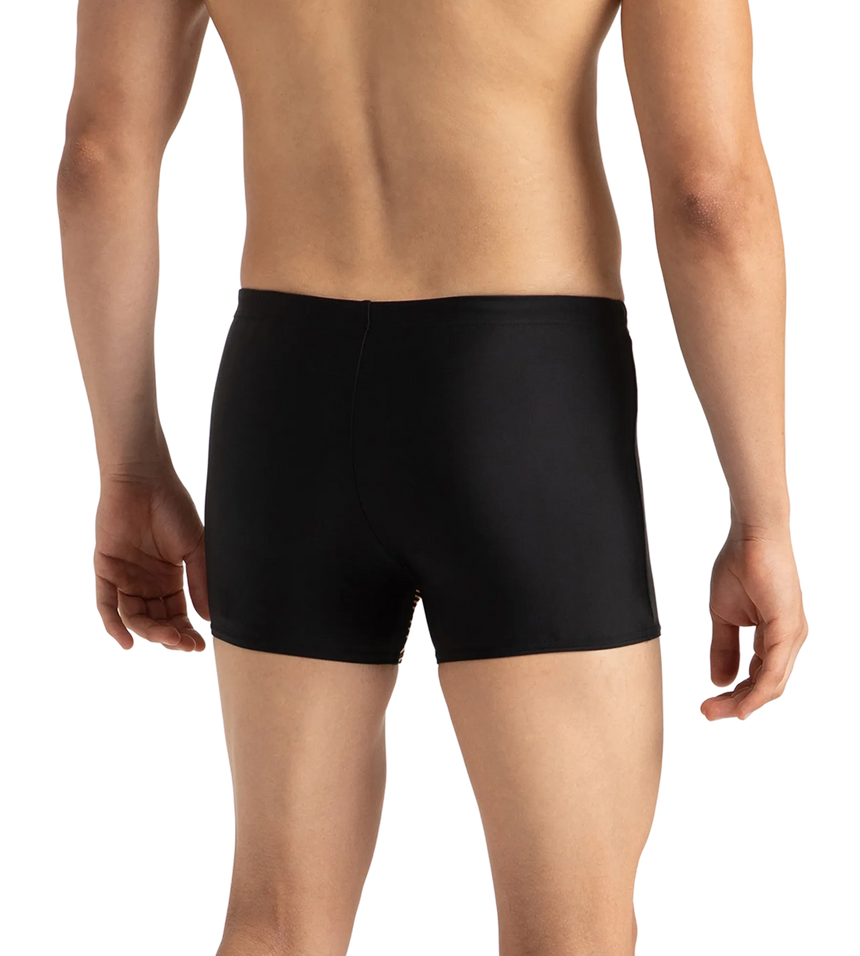 Men's Endurance 10 Medley Logo Aquashort - Black & Mandarin Peel
