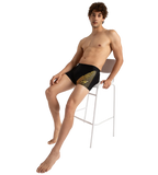 Men's Endurance 10 Medley Logo Aquashort - Black & Mandarin Peel