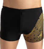 Men's Endurance 10 Medley Logo Aquashort - Black & Mandarin Peel
