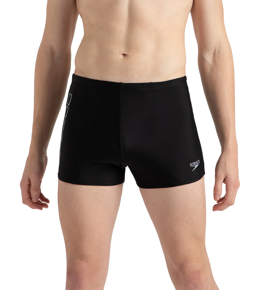 Men's Endurance10 Graphic Print Essential Aquashort - Black & Elephant