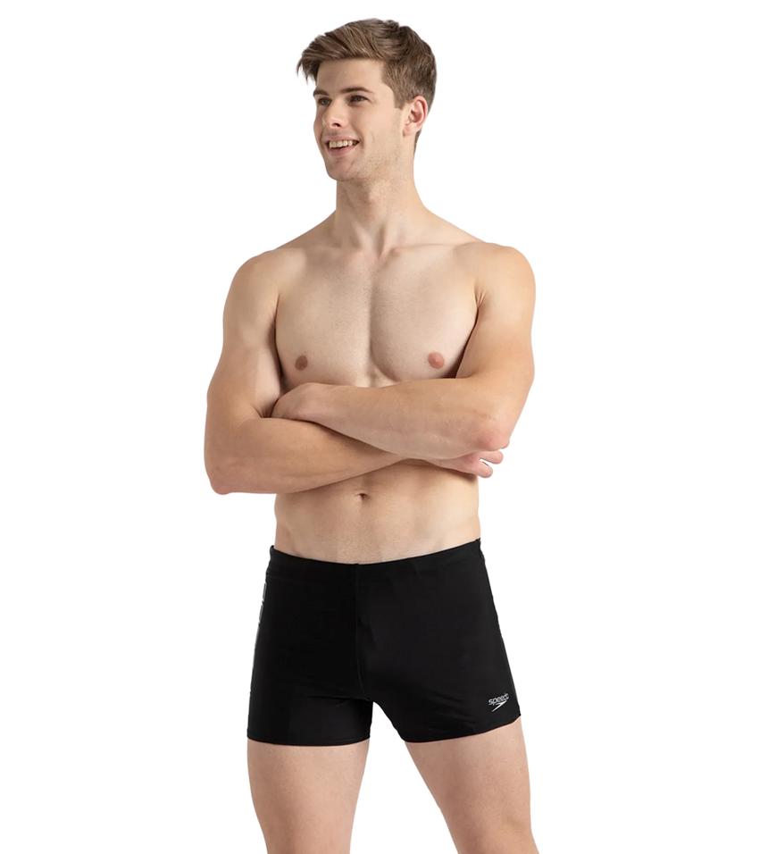 Men's Endurance10 Graphic Print Essential Aquashort - Black & Elephant