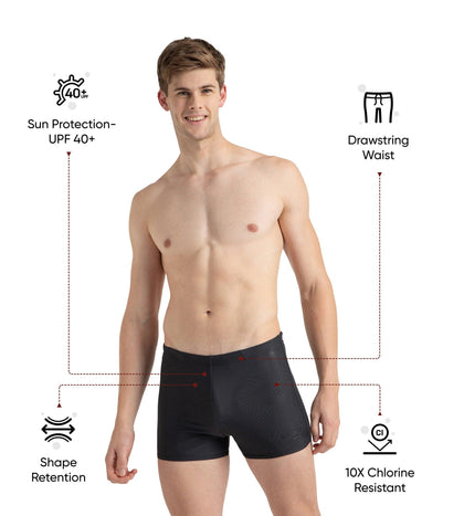 Men's Endurance10 Tide Print Sports Gala Logo Aquashort - Oxid Grey & Black