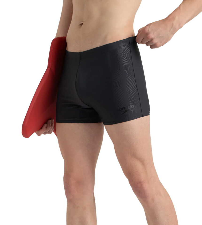 Men's Endurance10 Tide Print Sports Gala Logo Aquashort - Oxid Grey & Black