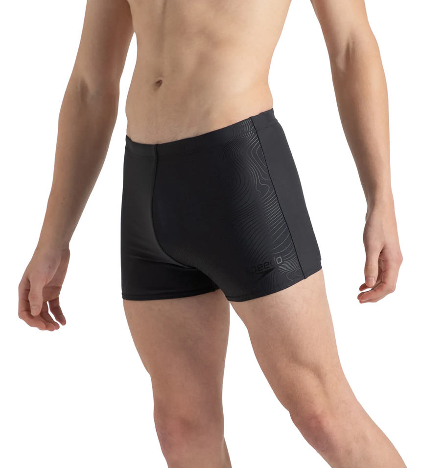 Men's Endurance10 Tide Print Sports Gala Logo Aquashort - Oxid Grey & Black