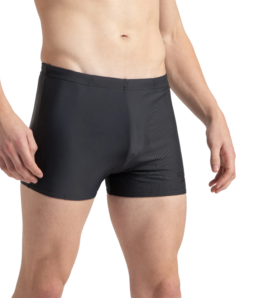 Men's Endurance10 Tide Print Sports Gala Logo Aquashort - Oxid Grey & Black