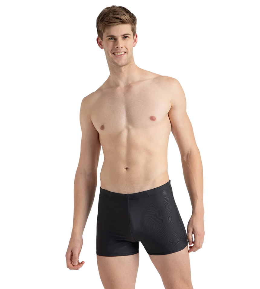 Men's Endurance10 Tide Print Sports Gala Logo Aquashort - Oxid Grey & Black