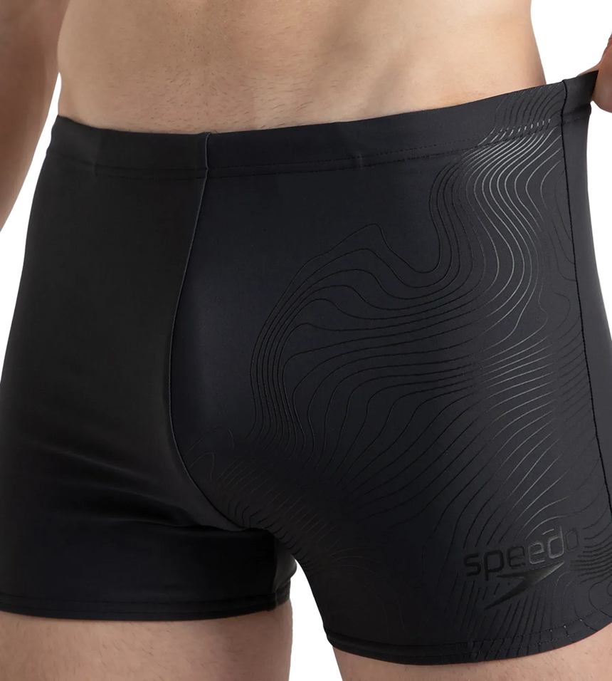 Men's Endurance10 Tide Print Sports Gala Logo Aquashort - Oxid Grey & Black