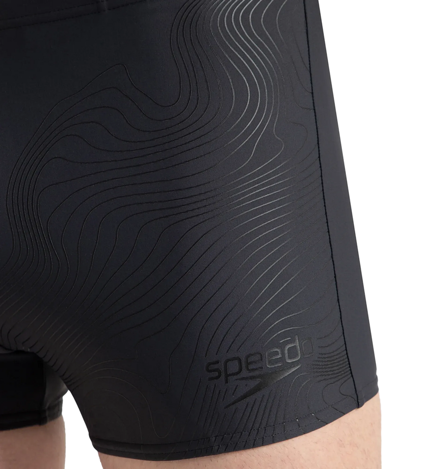 Men's Endurance10 Tide Print Sports Gala Logo Aquashort - Oxid Grey & Black