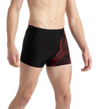 Men's Endurance10 Tide Print Sports Gala Logo Aquashort - Black & High Risk Red
