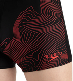 Men's Endurance10 Tide Print Sports Gala Logo Aquashort - Black & High Risk Red