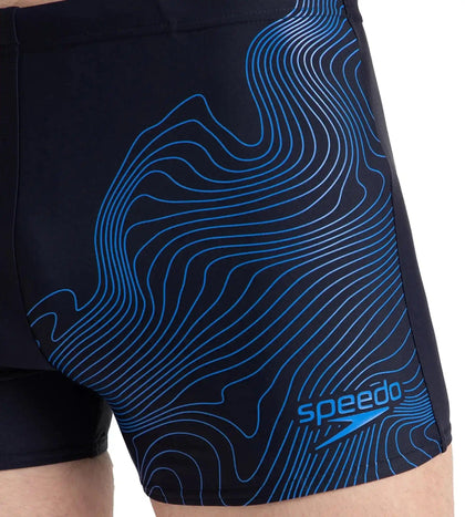 Men's Endurance10 Tide Print Sports Gala Logo Aquashort - True Navy & Cobalt Pop