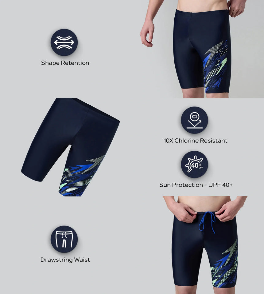 Men's Endurance10 Medley Print Gala Logo Jammer - True Navy & Deep Saffire