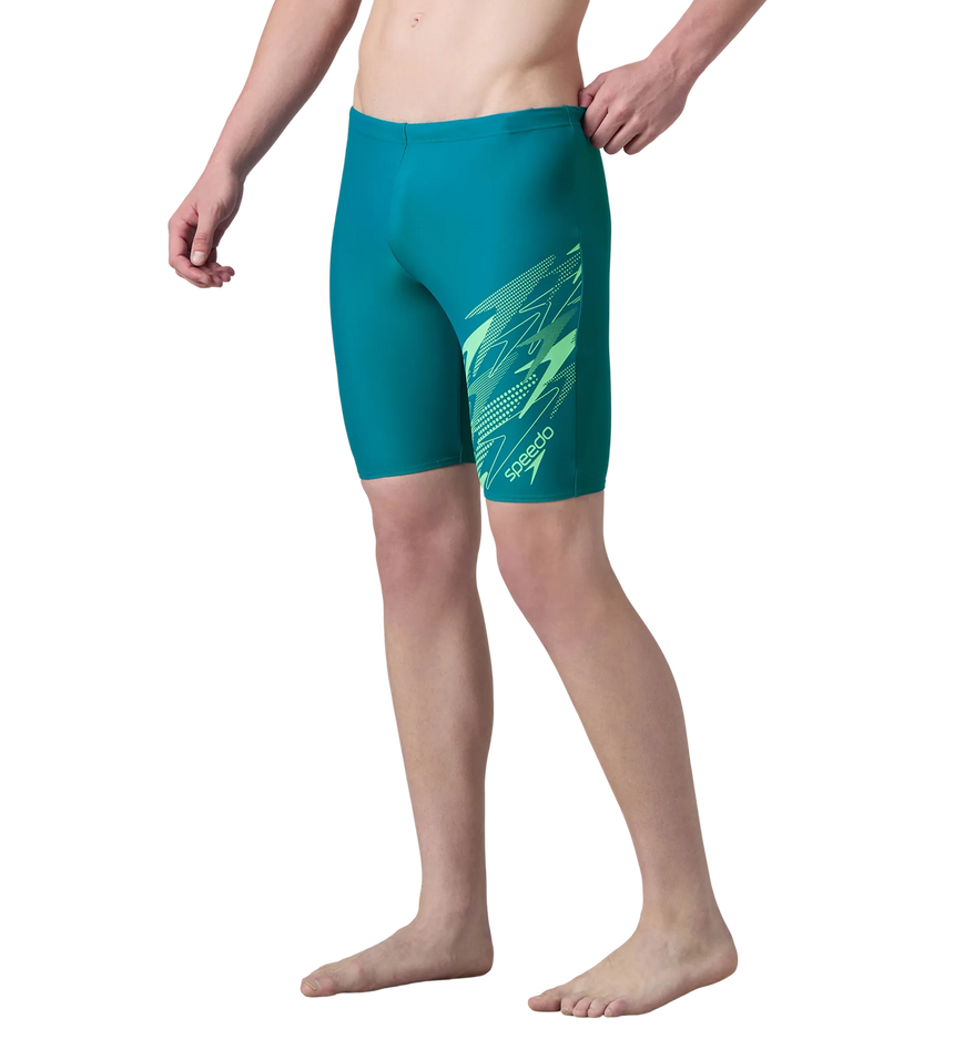Men's Endurance10 Medley Print Gala Logo Jammer - Nordic Teal & Alfalfa Green