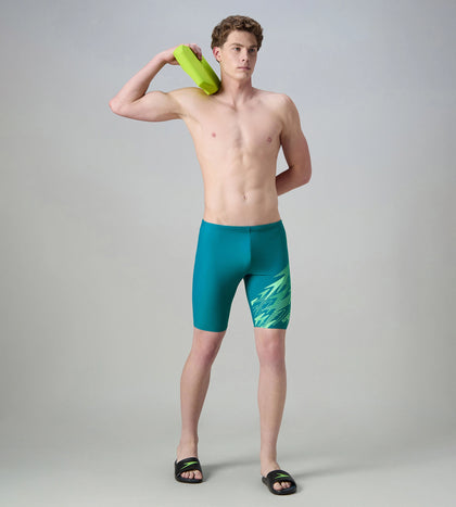 Men's Endurance10 Medley Print Gala Logo Jammer - Nordic Teal & Alfalfa Green