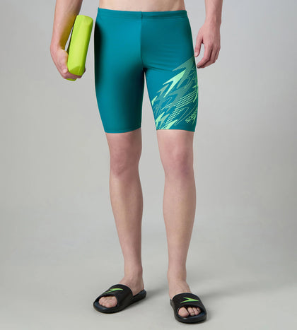 Men's Endurance10 Medley Print Gala Logo Jammer - Nordic Teal & Alfalfa Green