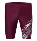 Men's Enduraflex Medley Gala Logo Print Jammer - Chockaberry & Evening Grey