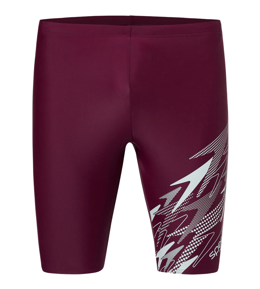 Men's Enduraflex Medley Gala Logo Print Jammer - Chockaberry & Evening Grey