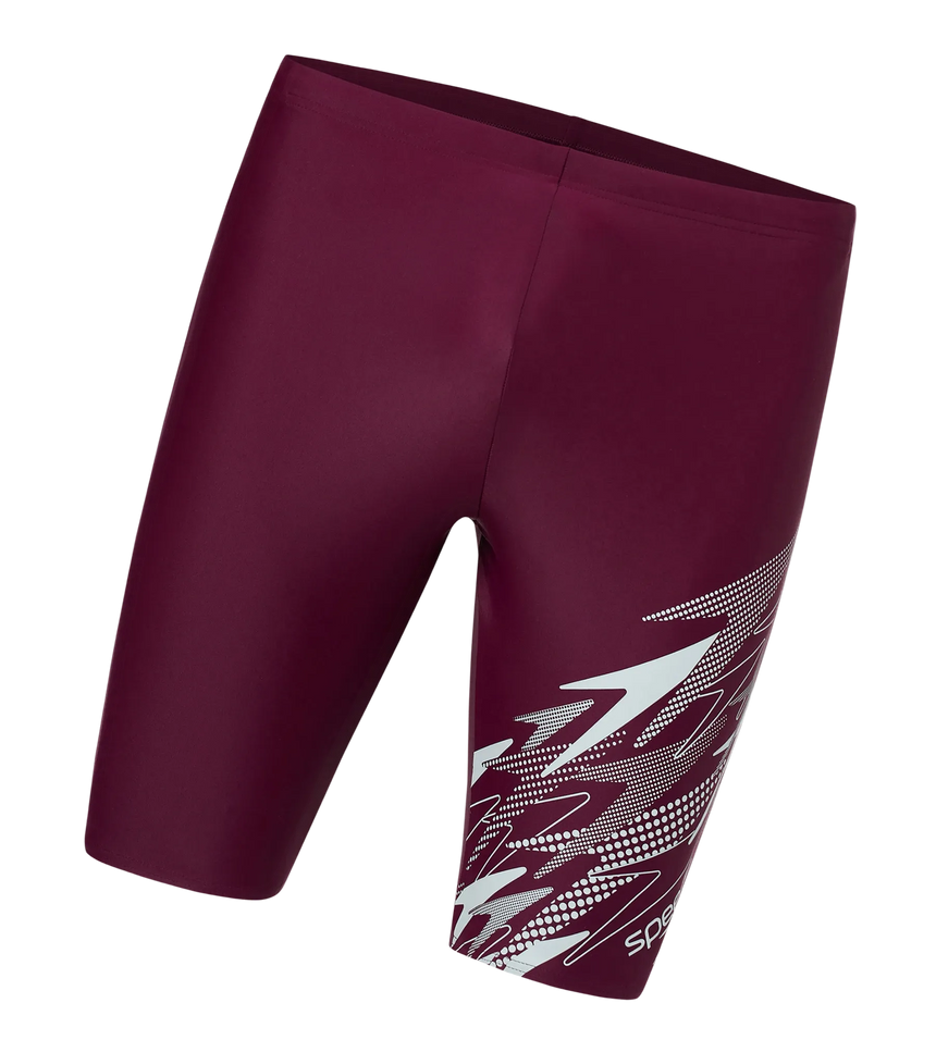Men's Enduraflex Medley Gala Logo Print Jammer - Chockaberry & Evening Grey