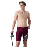 Men's Enduraflex Medley Gala Logo Print Jammer - Chockaberry & Evening Grey