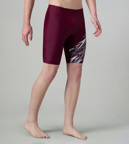 Men's Enduraflex Medley Gala Logo Print Jammer - Chockaberry & Evening Grey