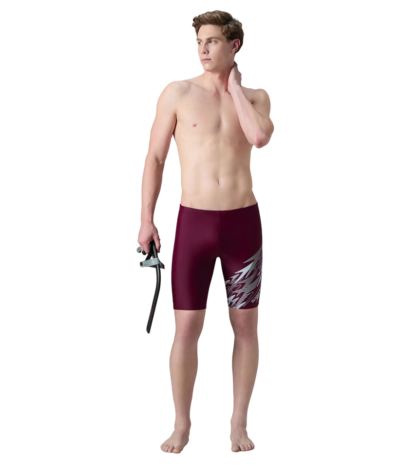 Men's Enduraflex Medley Gala Logo Print Jammer - Chockaberry & Evening Grey