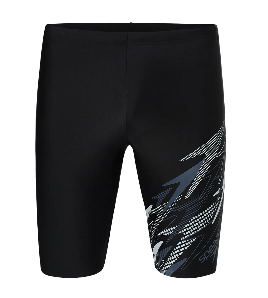Men's Endurance10 Medley Print Gala Logo Jammer - Black & Grey Lead