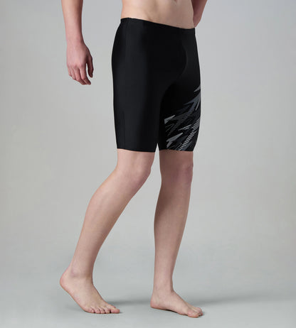 Men's Endurance10 Medley Print Gala Logo Jammer - Black & Grey Lead