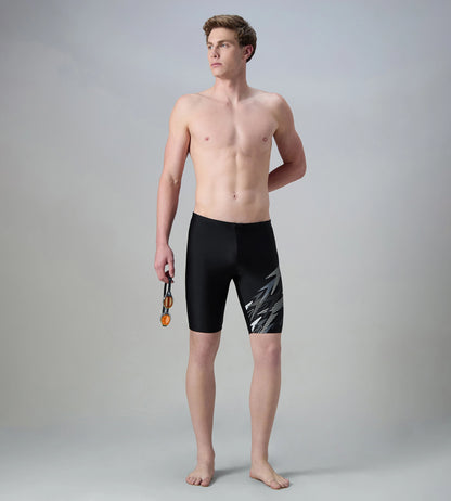 Men's Endurance10 Medley Print Gala Logo Jammer - Black & Grey Lead