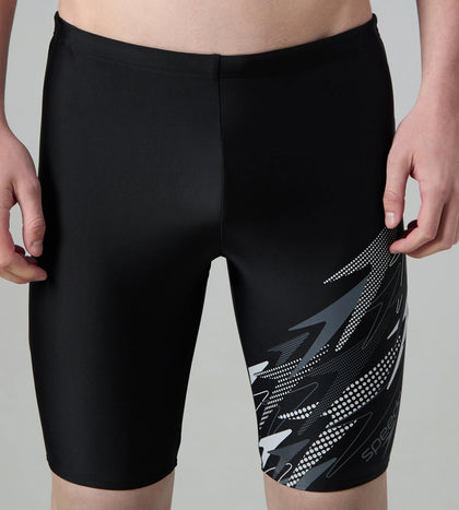 Men's Endurance10 Medley Print Gala Logo Jammer - Black & Grey Lead