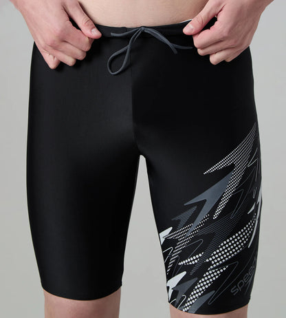 Men's Endurance10 Medley Print Gala Logo Jammer - Black & Grey Lead