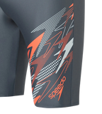 Men's Endurabrite Medley Print Gala Logo Jammer - Grey Lead, Tropical Coral & Evening Grey