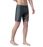 Men's Endurabrite Medley Print Gala Logo Jammer - Grey Lead, Tropical Coral & Evening Grey
