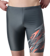 Men's Endurabrite Medley Print Gala Logo Jammer - Grey Lead, Tropical Coral & Evening Grey