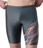 Men's Endurabrite Medley Print Gala Logo Jammer - Grey Lead, Tropical Coral & Evening Grey