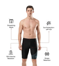 Men's Endurance 10 Medley Logo Jammer - Black & Aquarium