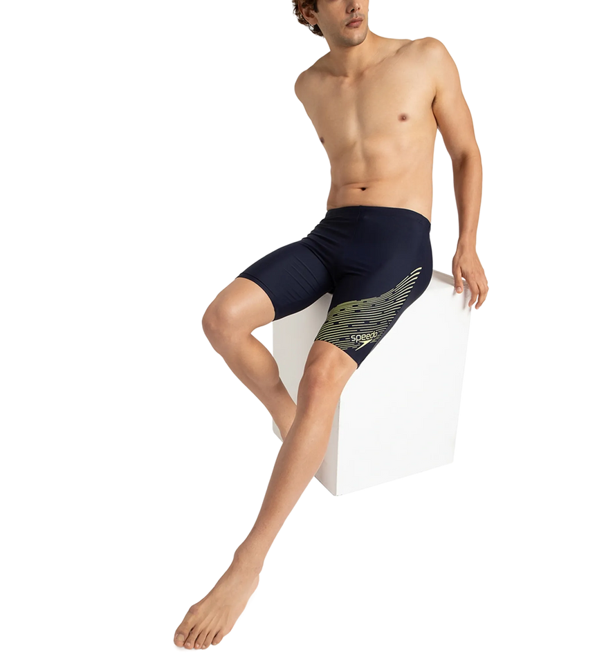 Men's Endurance 10 Medley Logo Jammer - True Navy & Lemondrizzle