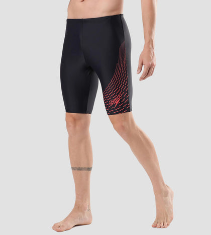 Men's Endurance 10 Medley Logo Jammer - True Navy & Fed Red