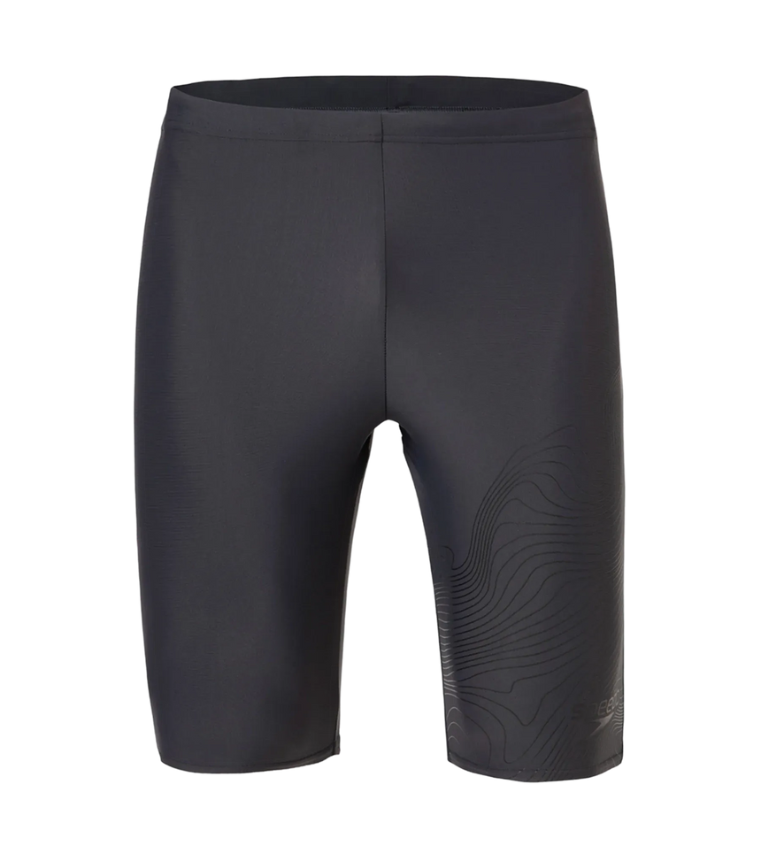 Men's Endurance10 Tide Print Sports Gala Logo Jammer - Oxid Grey & Black