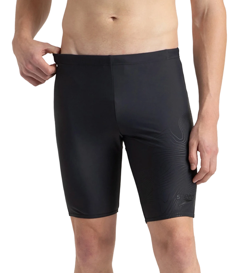 Men's Endurance10 Tide Print Sports Gala Logo Jammer - Oxid Grey & Black