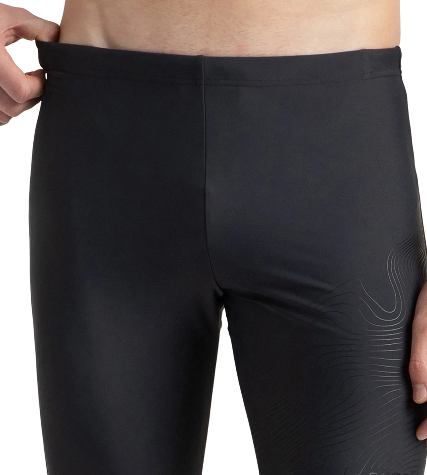 Men's Endurance10 Tide Print Sports Gala Logo Jammer - Oxid Grey & Black