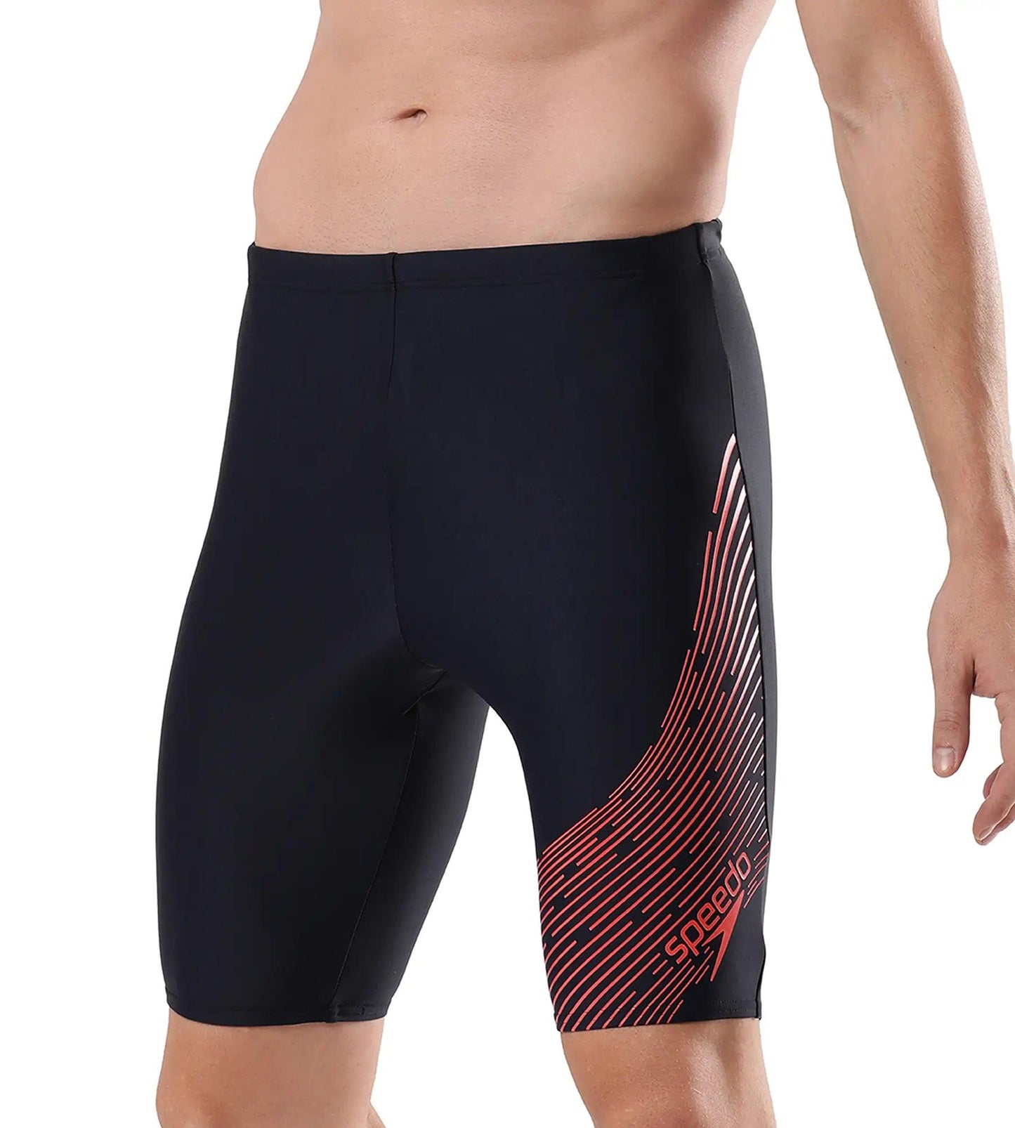 Men's Endurance Medley Logo Jammer - True Navy & Watermelon_2