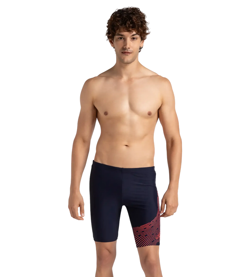 Men's Endurance 10 Medley Logo Jammer - True Navy & Watermelon