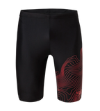 Men's Endurance10 Tide Print Sports Gala Logo Jammer - Black & High Risk Red