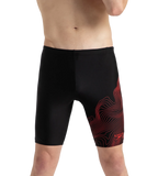 Men's Endurance10 Tide Print Sports Gala Logo Jammer - Black & High Risk Red