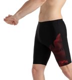 Men's Endurance10 Tide Print Sports Gala Logo Jammer - Black & High Risk Red