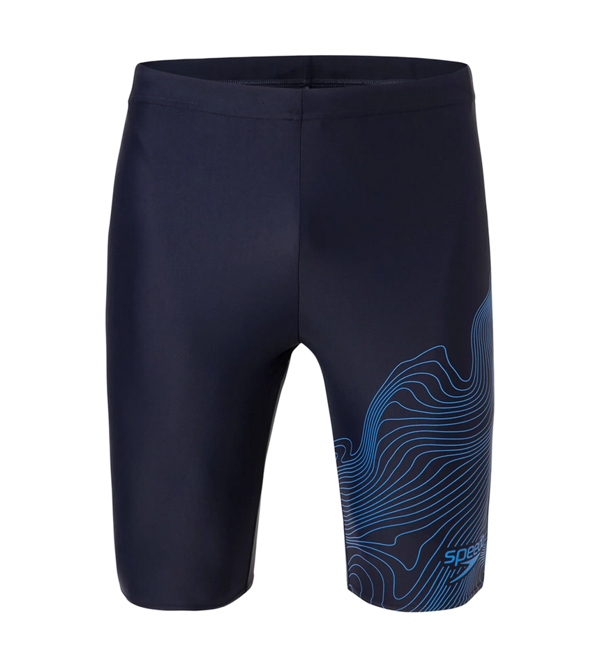 Men's Endurance10 Tide Print Sports Gala Logo Jammer - True Navy & Cobalt Pop